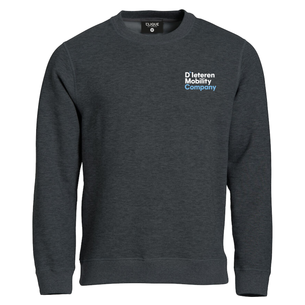 Sweater Round Neck Unisex Anthracite Melange